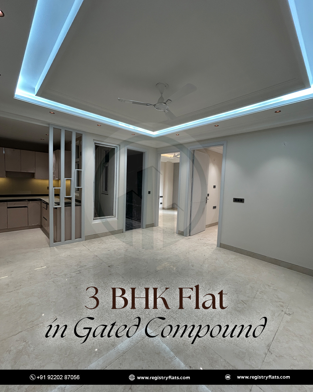 Gated Society mein 3 BHK Flat in South Delhi