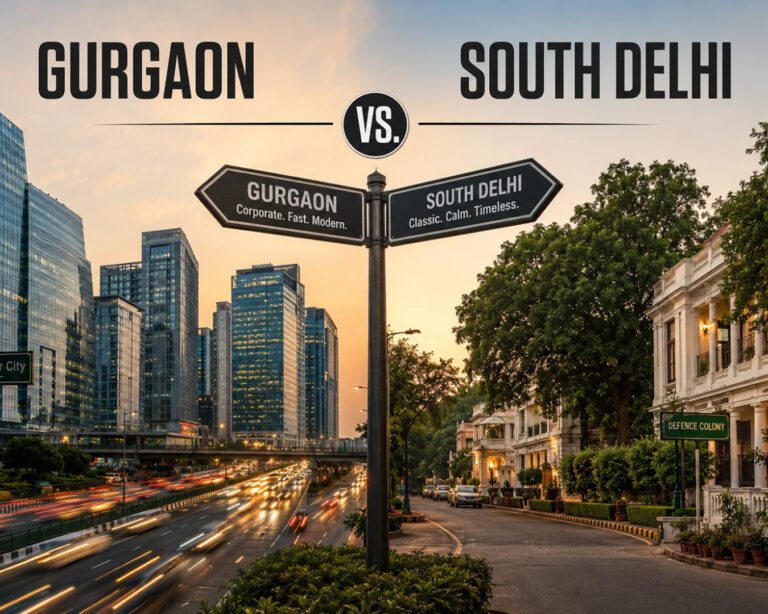Property Price South Delhi Vs. Gurugram