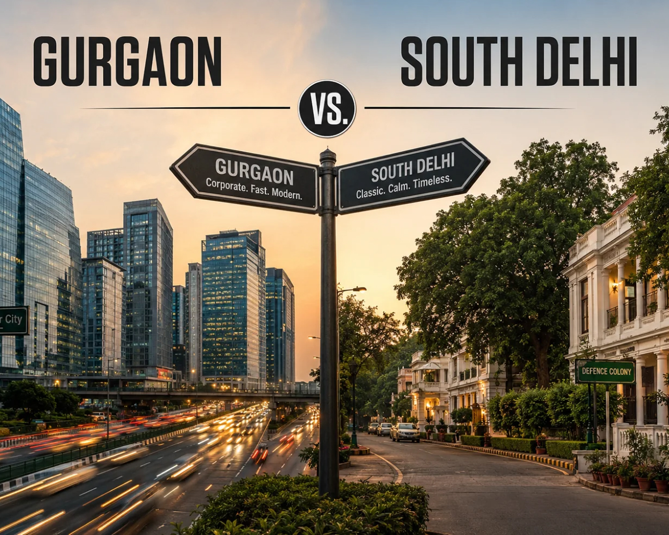 Property Price South Delhi Vs. Gurugram