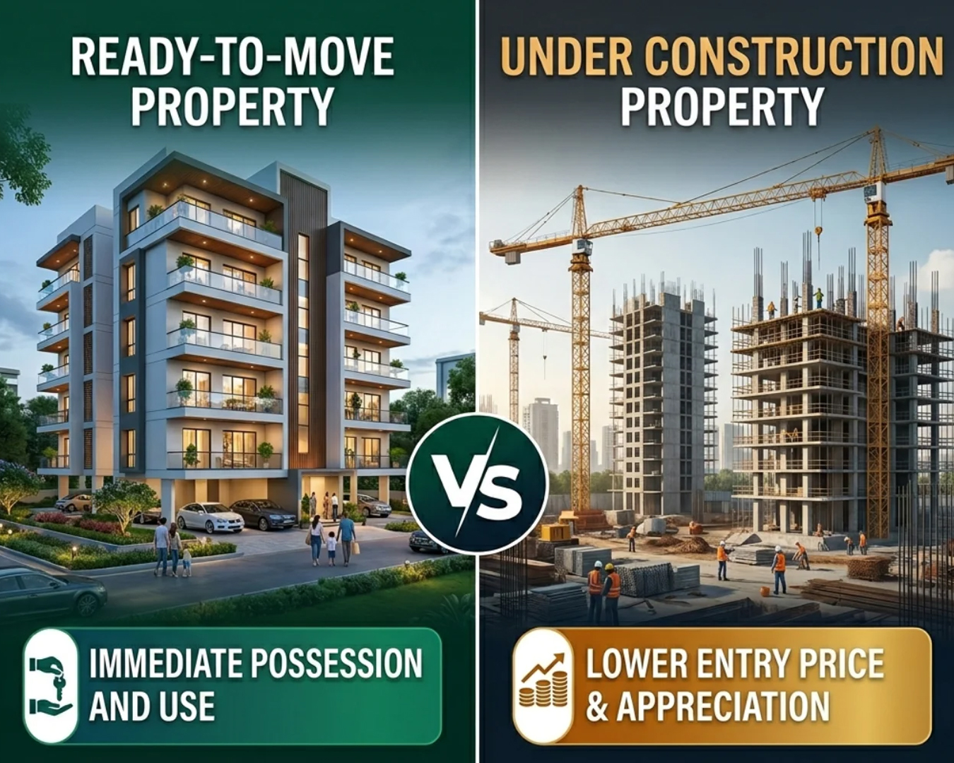 Ready-to-Move Property VS. Under Construction Property